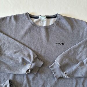 001 - VINTAGE 90s IZOD DISTRESSED FADED PULLOVER SWEATSHIRT